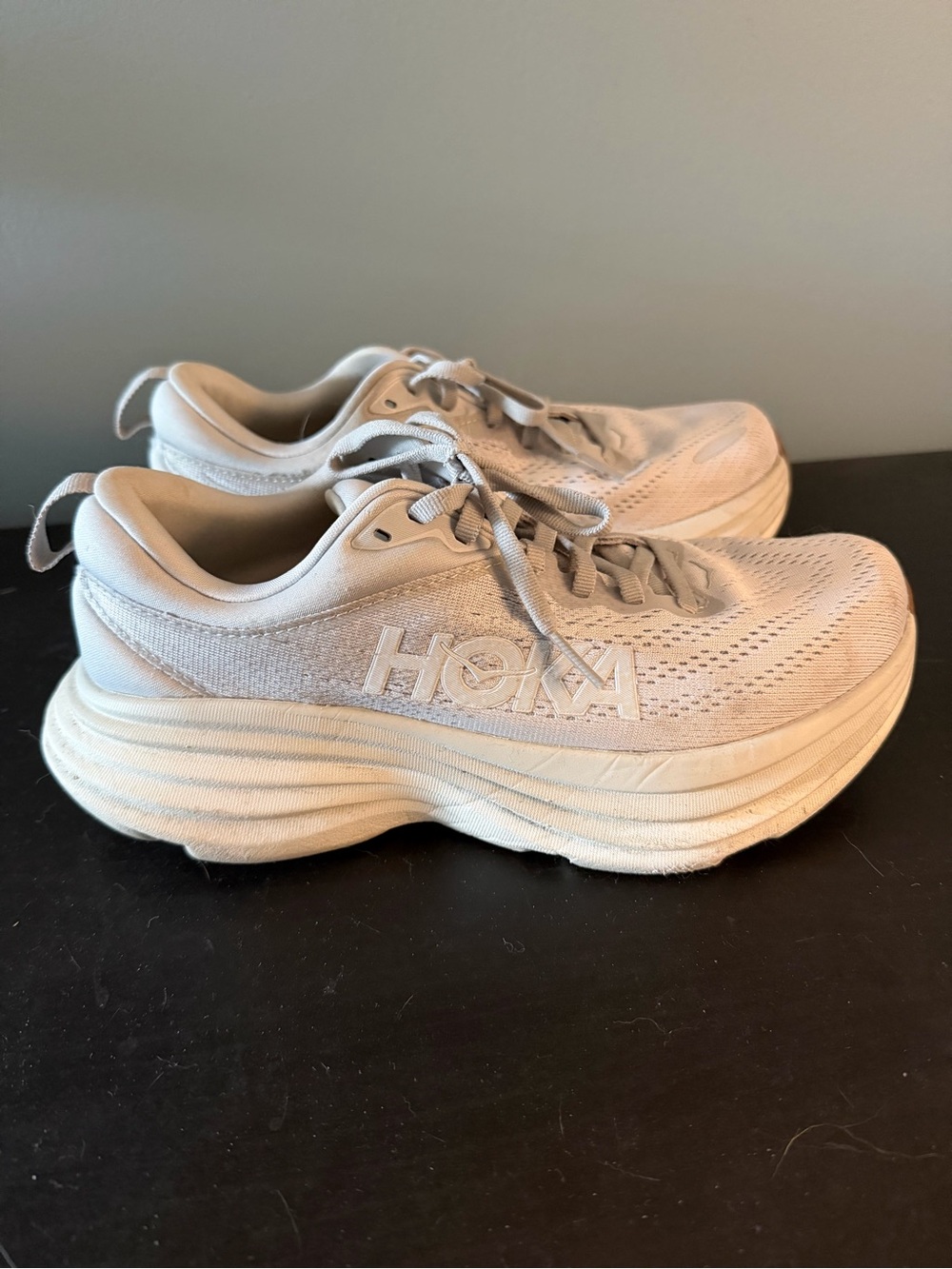 Hoka OneOne Bondi 8 in Lunar Rock Nimbus Cloud *ORIGINAL INSOLES NOT INCLUDED* - Picture 5 of 9